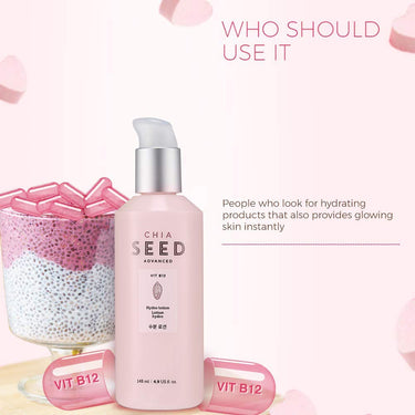 The Face Shop Chia Seed Hydro Cream with Vitamin B12 & Chia Seeds | 24HR Intense Hydration Face Cream | For Intense Moisturization & Skin Barrier Protection | Korean Skin Care, 145ml